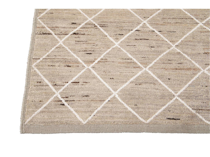 Modern Moroccan-Style Tribal Wool Rug 8 X 10