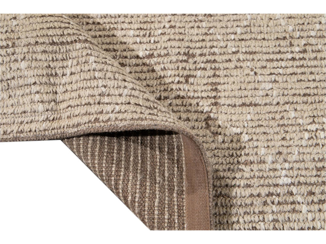 Modern Moroccan-Style Wool Rug 10 X 14