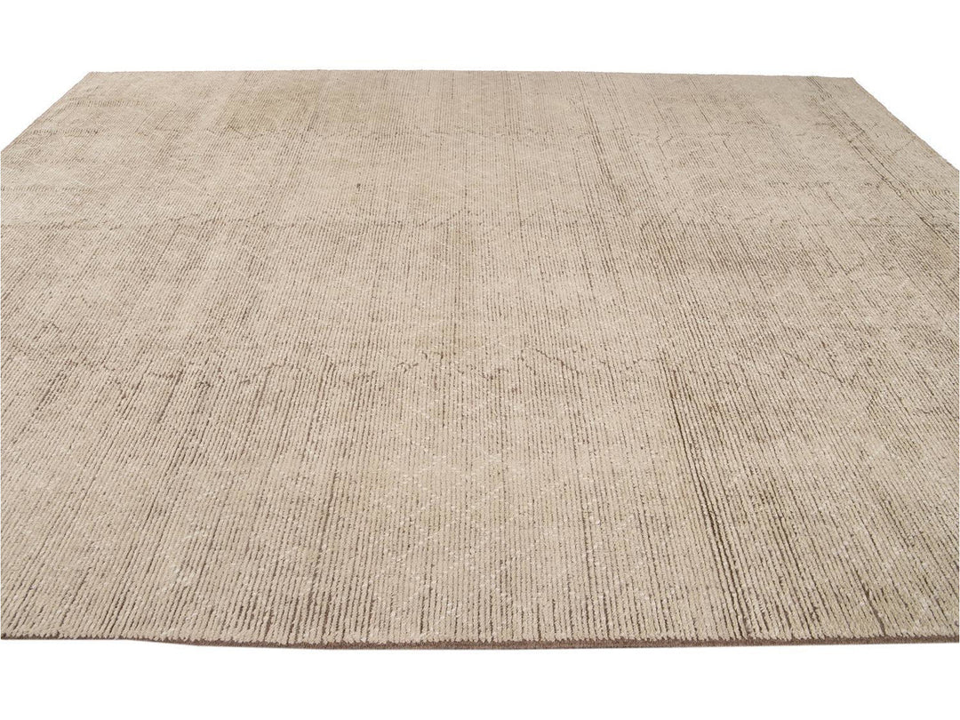 Modern Moroccan-Style Wool Rug 10 X 14