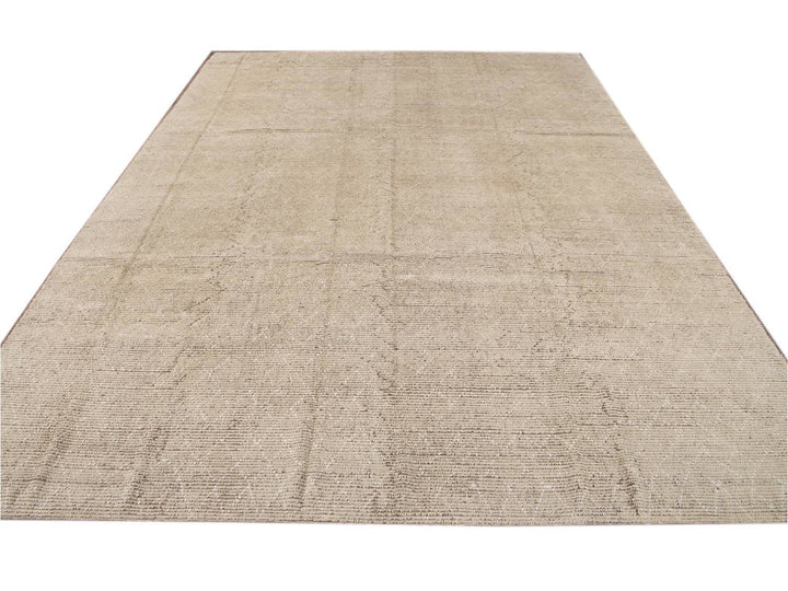 Modern Moroccan-Style Wool Rug 10 X 14