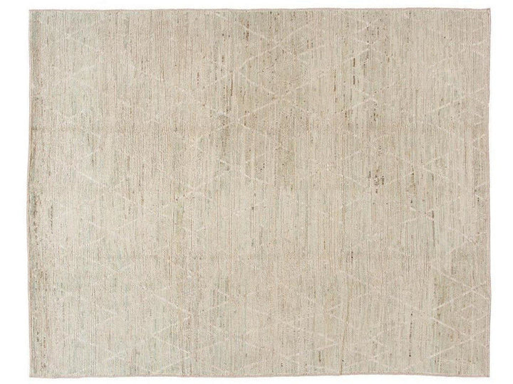 Modern Moroccan-Style Wool Rug 9 X 11