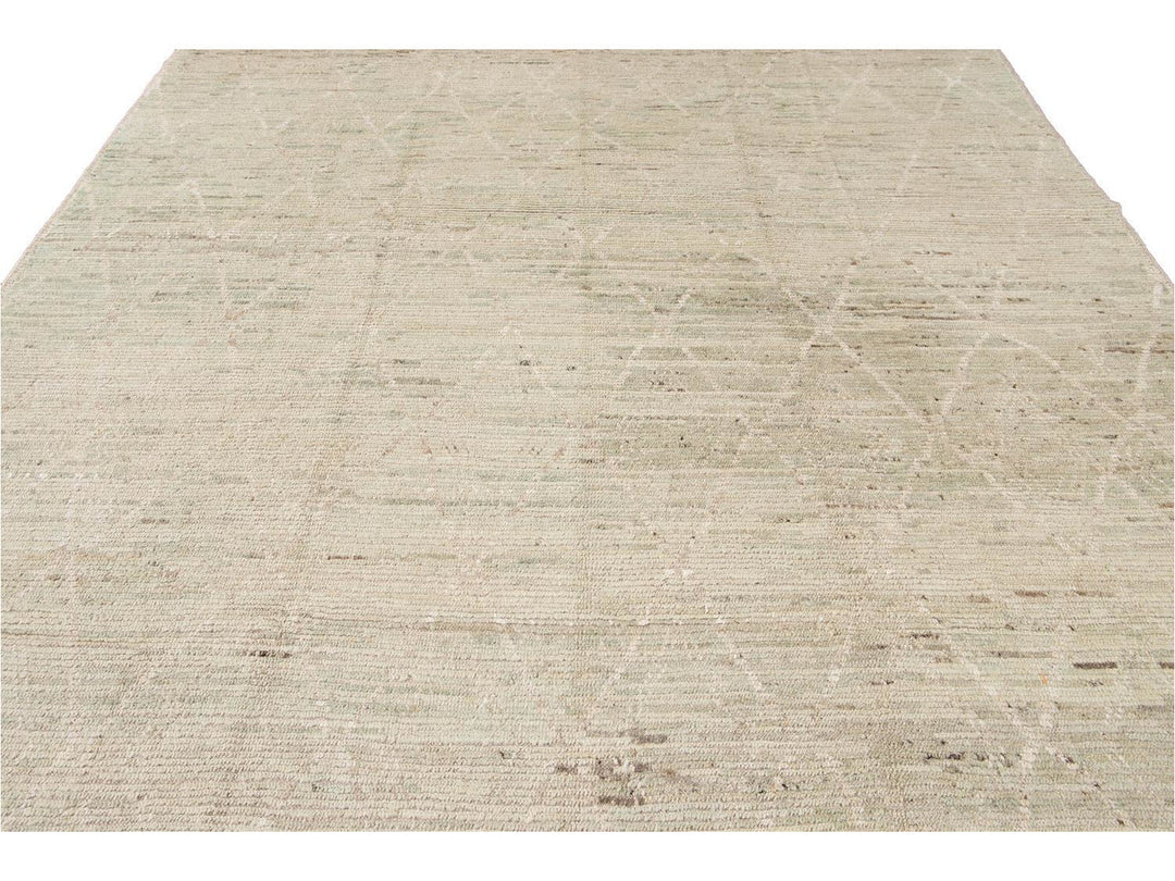 Modern Moroccan-Style Wool Rug 9 X 11