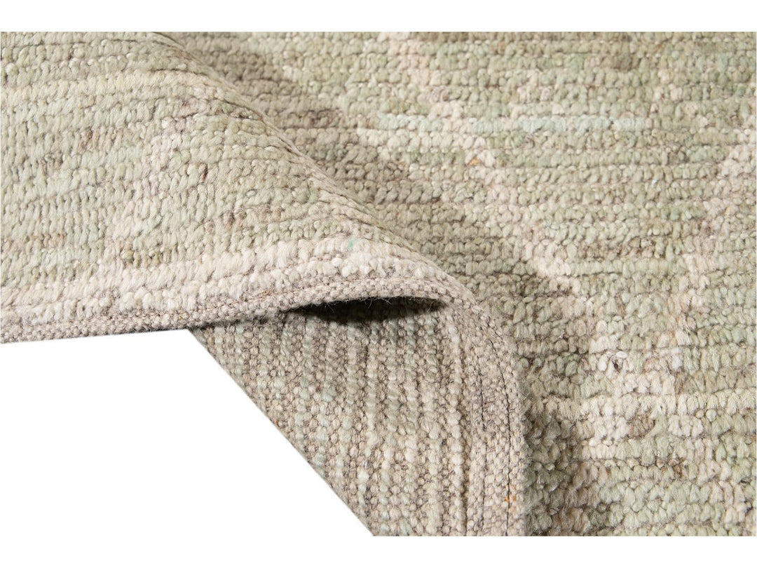 Modern Moroccan-Style Wool Rug 9 X 11