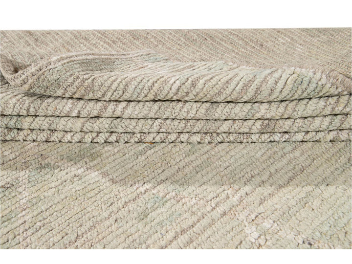 Modern Moroccan-Style Wool Rug 9 X 11