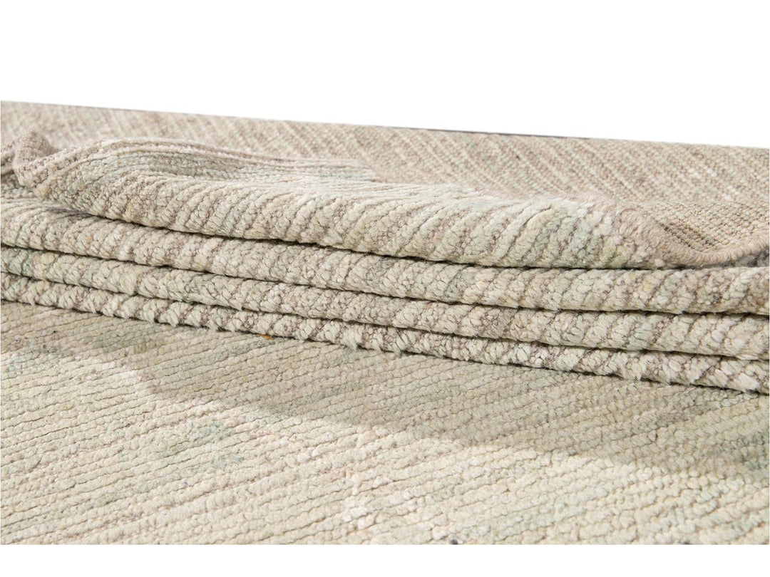 Modern Moroccan-Style Wool Rug 9 X 11