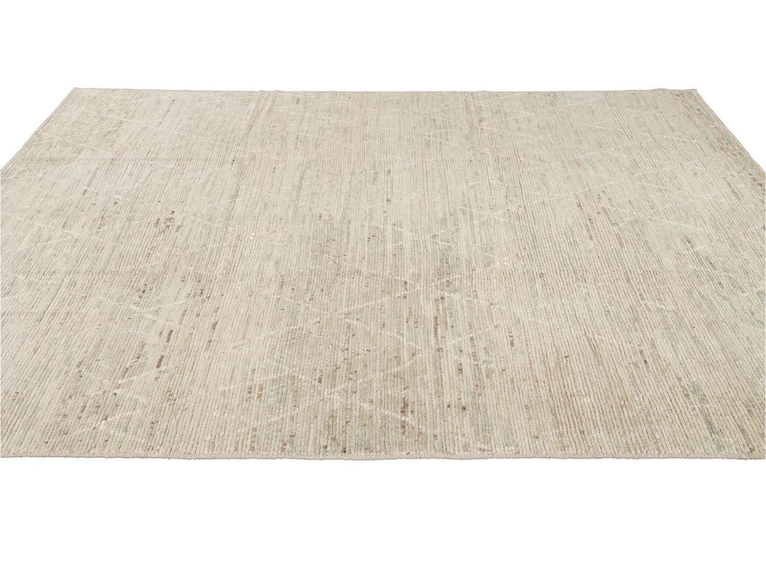 Modern Moroccan-Style Wool Rug 9 X 11