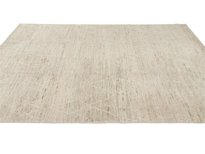 Modern Moroccan-Style Wool Rug 9 X 11
