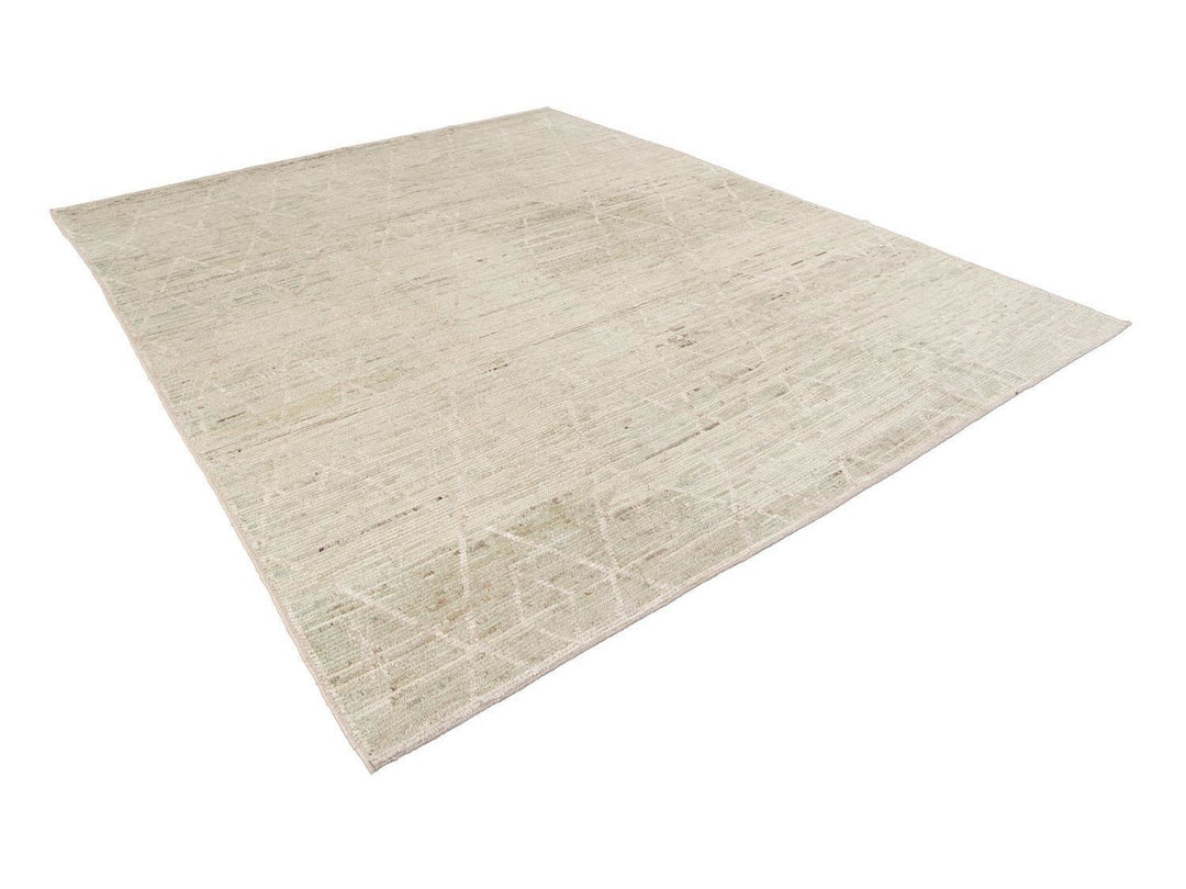 Modern Moroccan-Style Wool Rug 9 X 11