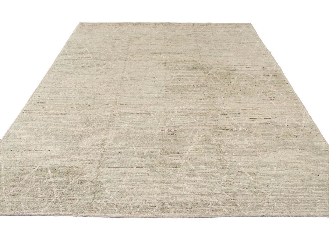 Modern Moroccan-Style Wool Rug 9 X 11