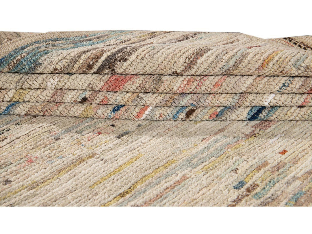 Modern Moroccan-Style Wool Rug 8 X 11