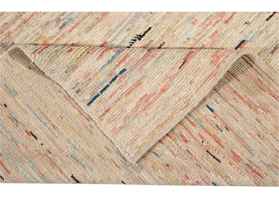 Modern Moroccan-Style Wool Rug 8 X 11