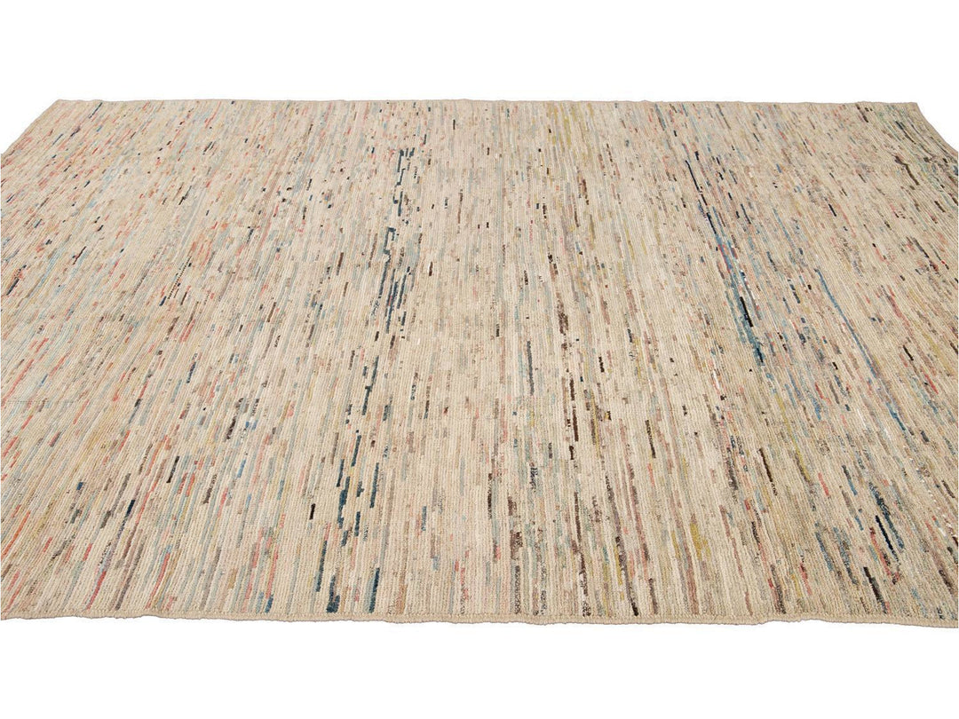 Modern Moroccan-Style Wool Rug 8 X 11