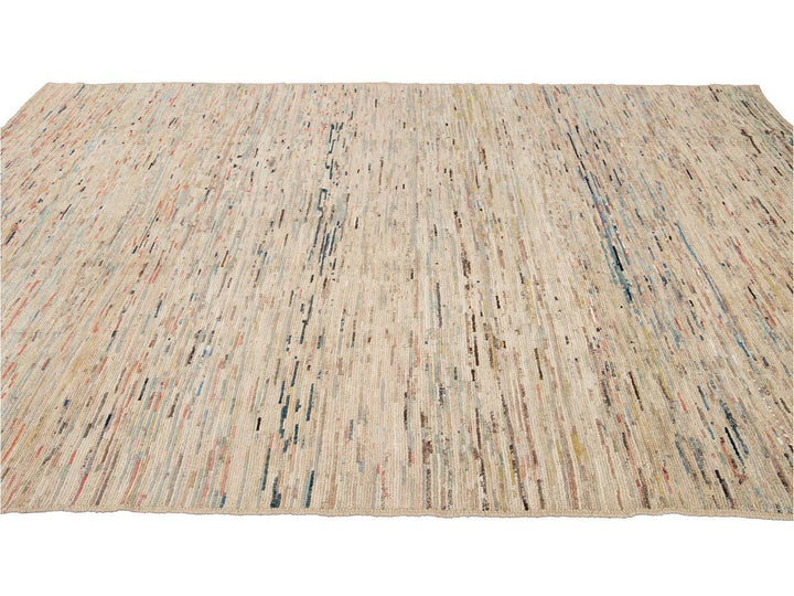 Modern Moroccan-Style Wool Rug 8 X 11