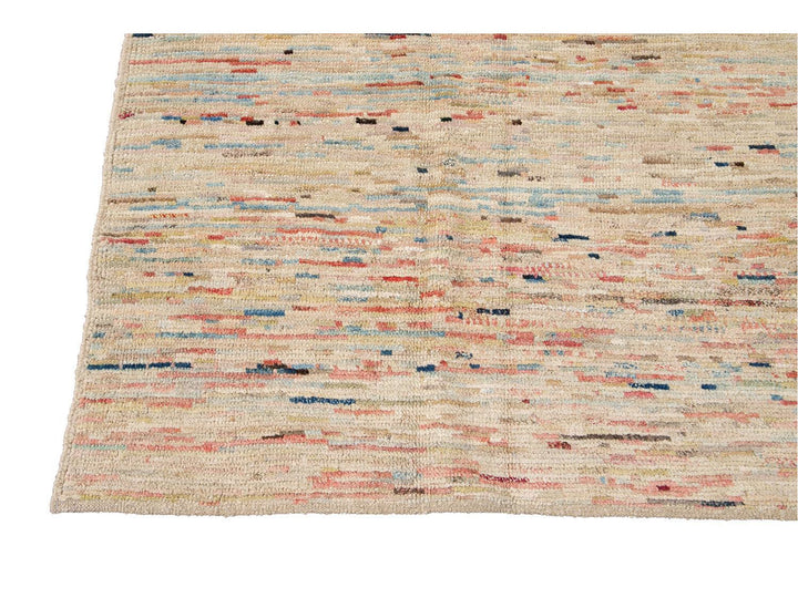Modern Moroccan-Style Wool Rug 8 X 11