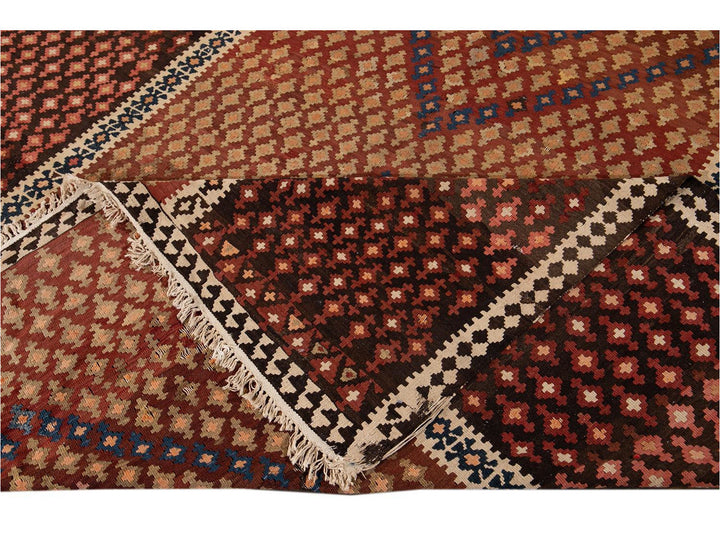 Vintage Persian Kilim Wool Rug 10 X 16