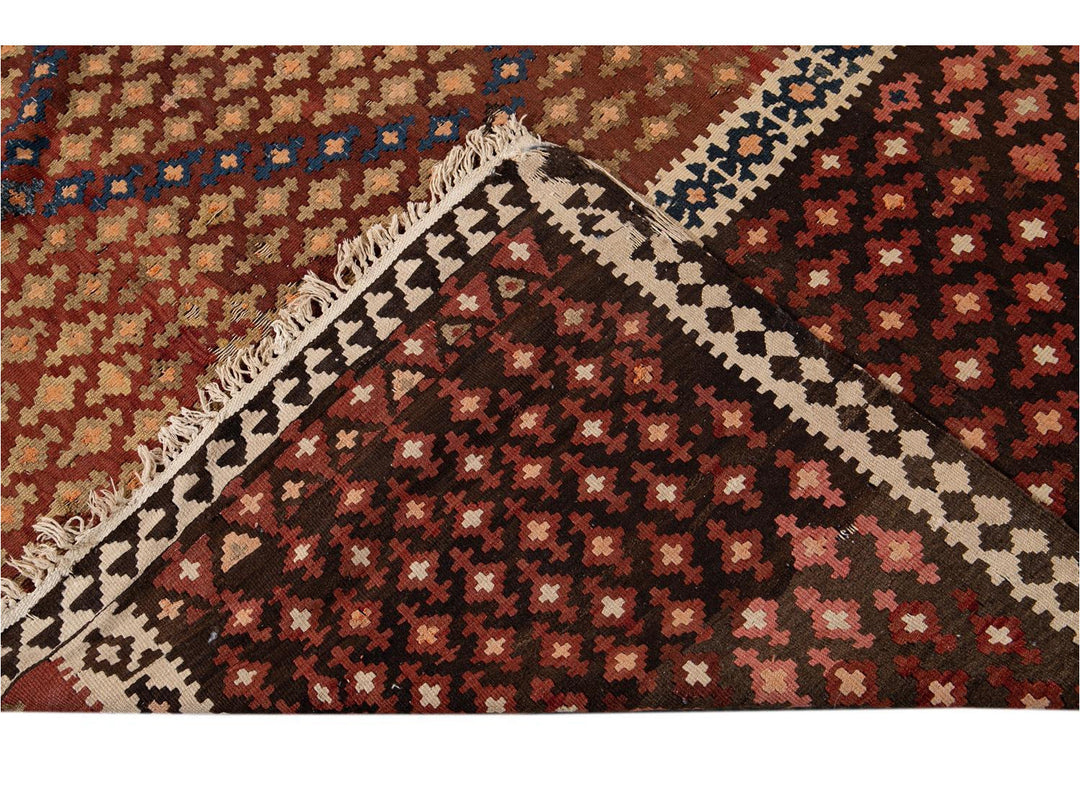 Vintage Persian Kilim Wool Rug 10 X 16