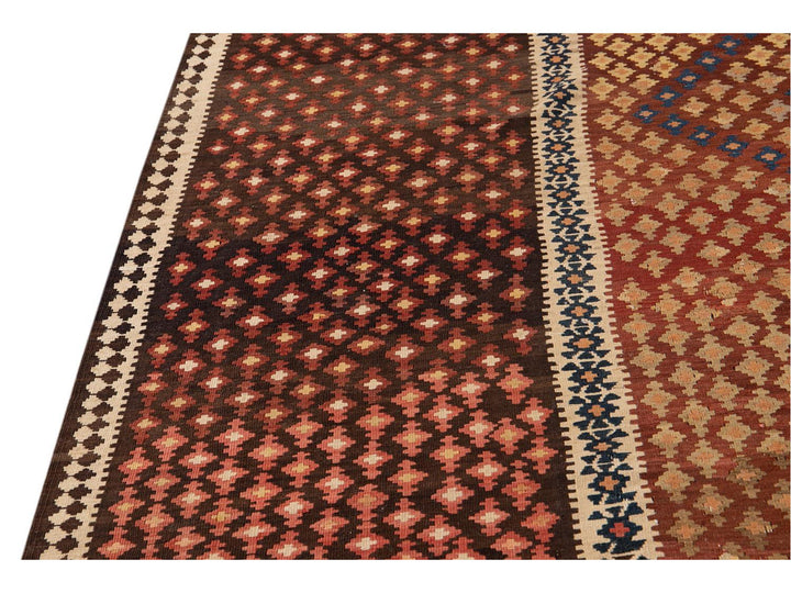 Vintage Persian Kilim Wool Rug 10 X 16