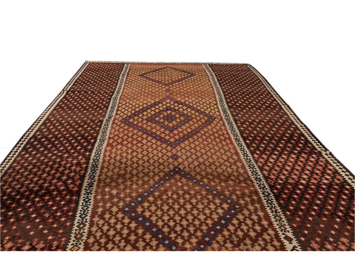 Vintage Persian Kilim Wool Rug 10 X 16