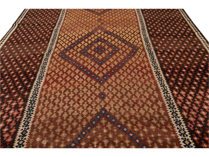 Vintage Persian Kilim Wool Rug 10 X 16