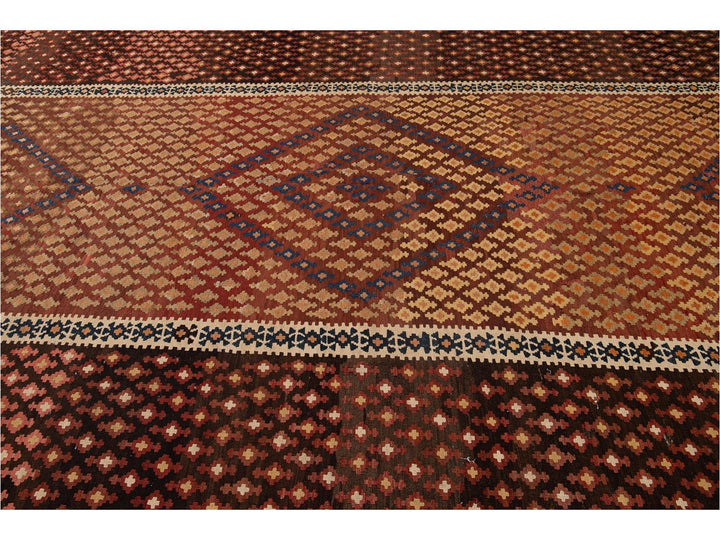 Vintage Persian Kilim Wool Rug 10 X 16