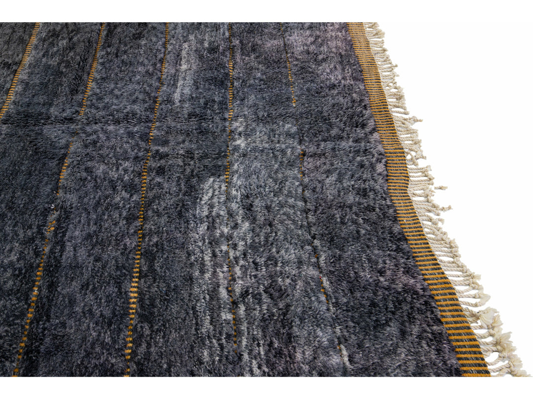 Modern Moroccan Wool Rug 11 X 12