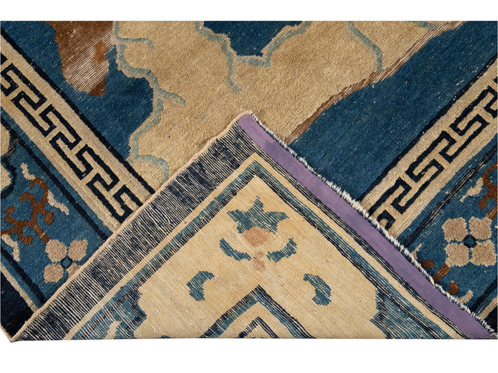 Antique Chinese Peking Wool Rug 8 X 9
