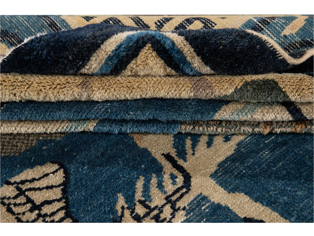 Antique Chinese Peking Wool Rug 8 X 9