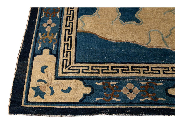 Antique Chinese Peking Wool Rug 8 X 9