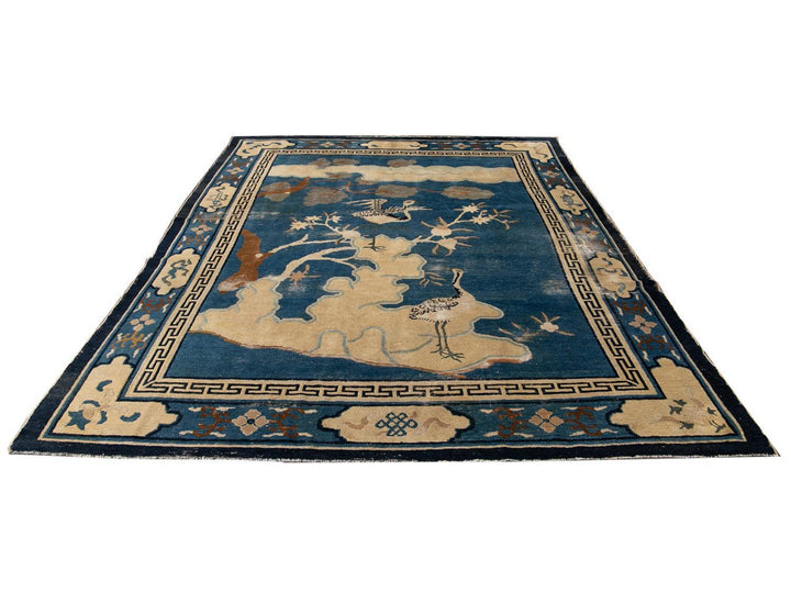 Antique Chinese Peking Wool Rug 8 X 9