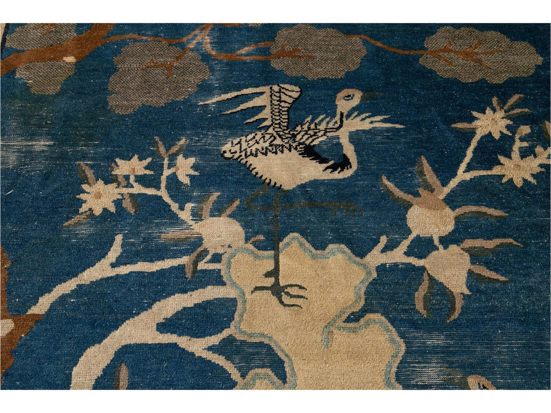 Antique Chinese Peking Wool Rug 8 X 9