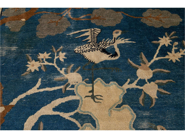Antique Chinese Peking Wool Rug 8 X 9