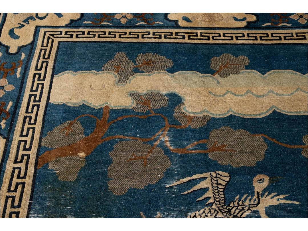 Antique Chinese Peking Wool Rug 8 X 9