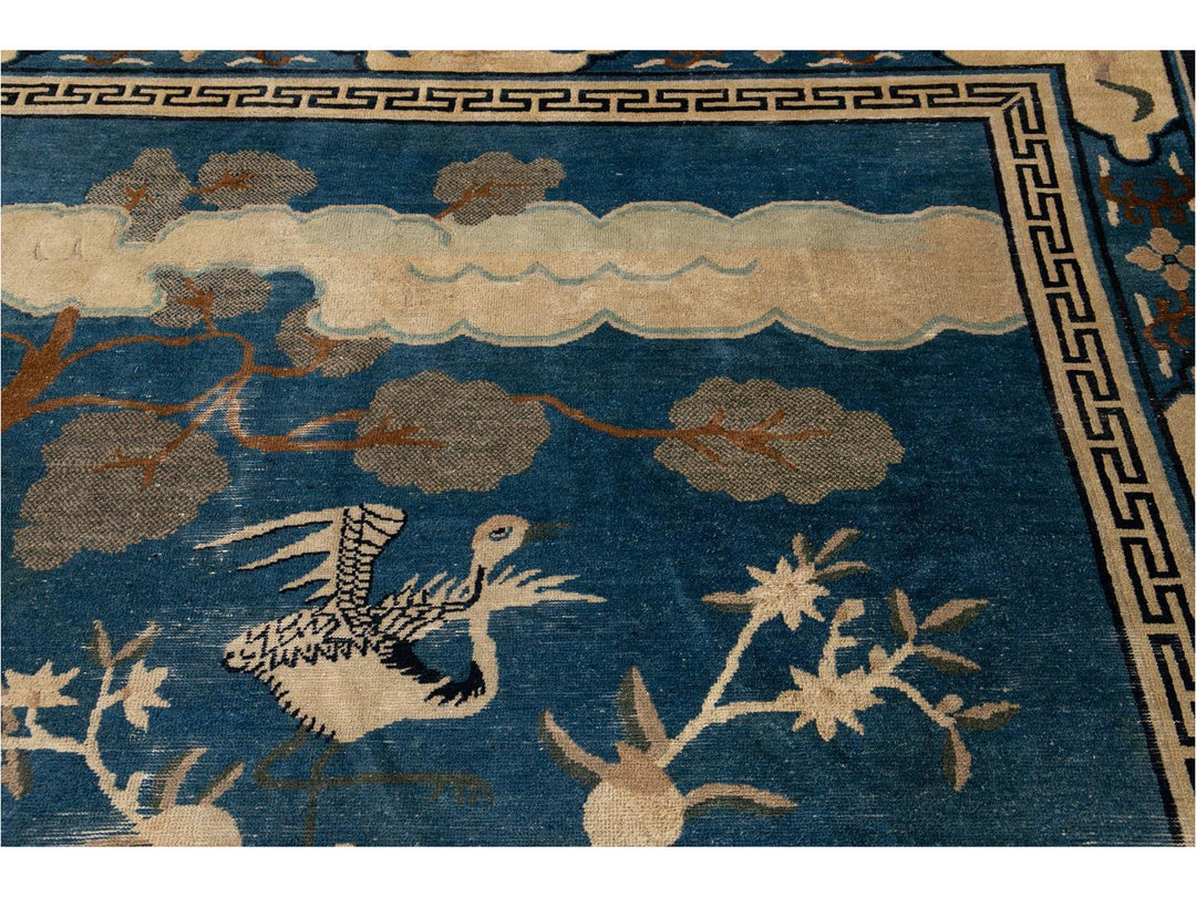 Antique Chinese Peking Wool Rug 8 X 9
