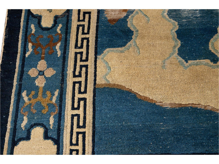Antique Chinese Peking Wool Rug 8 X 9