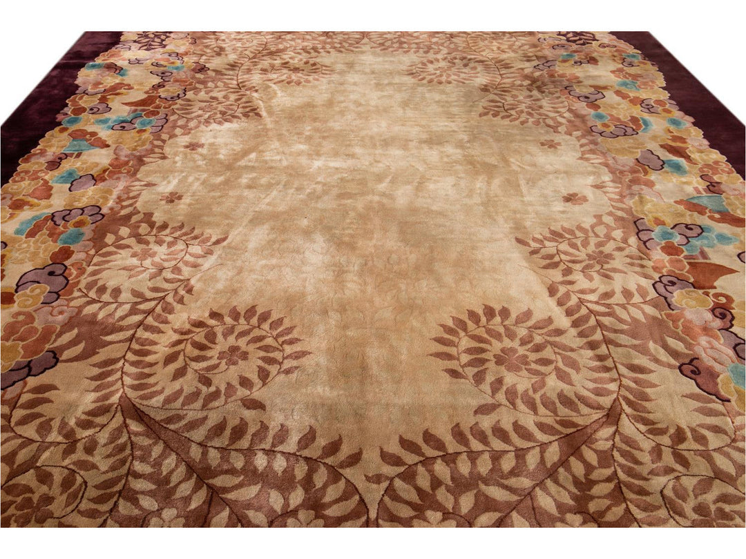Antique Art Deco Chinese  Rug 11 X 17