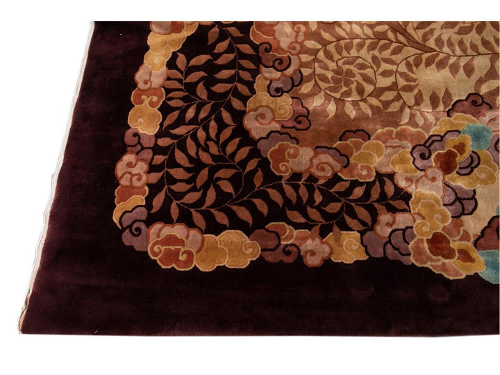 Antique Art Deco Chinese  Rug 11 X 17