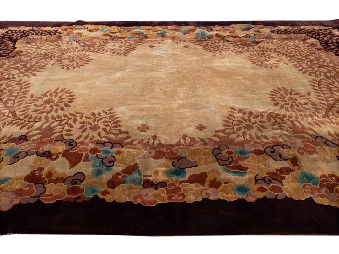 Antique Art Deco Chinese  Rug 11 X 17