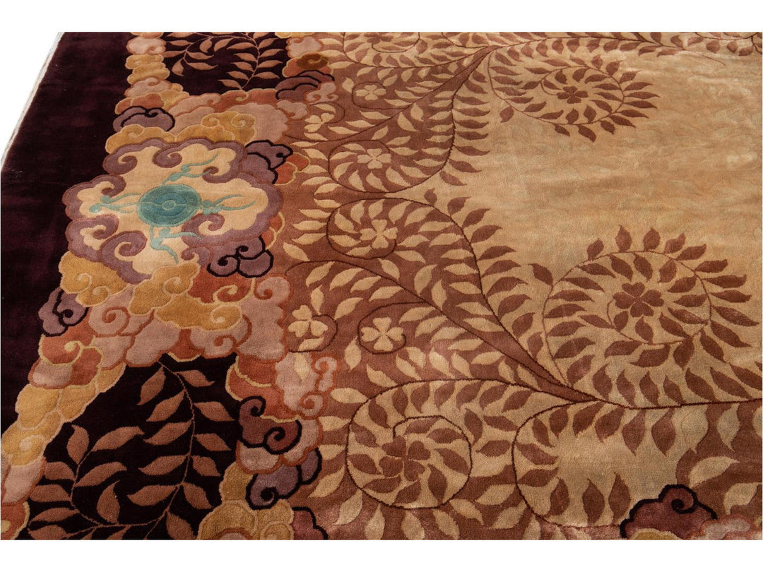 Antique Art Deco Chinese  Rug 11 X 17