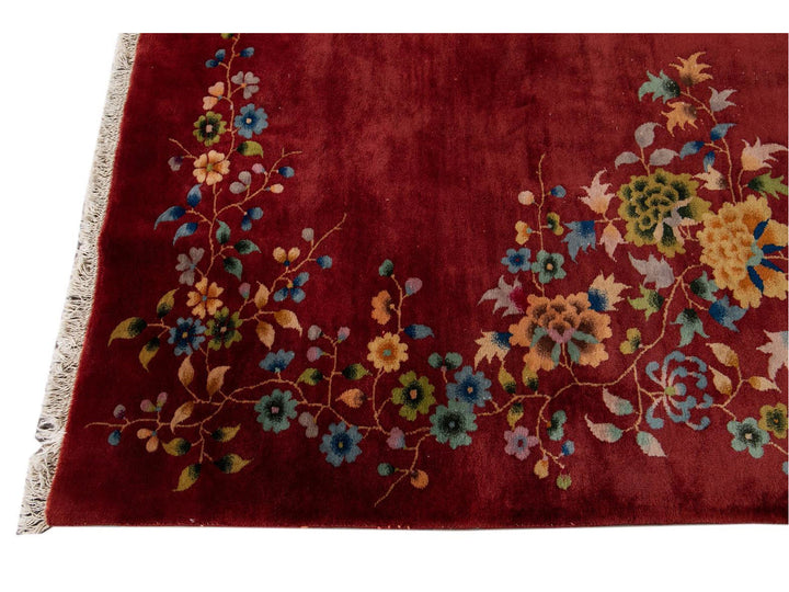 Antique Art Deco Chinese Rug 9 X 14