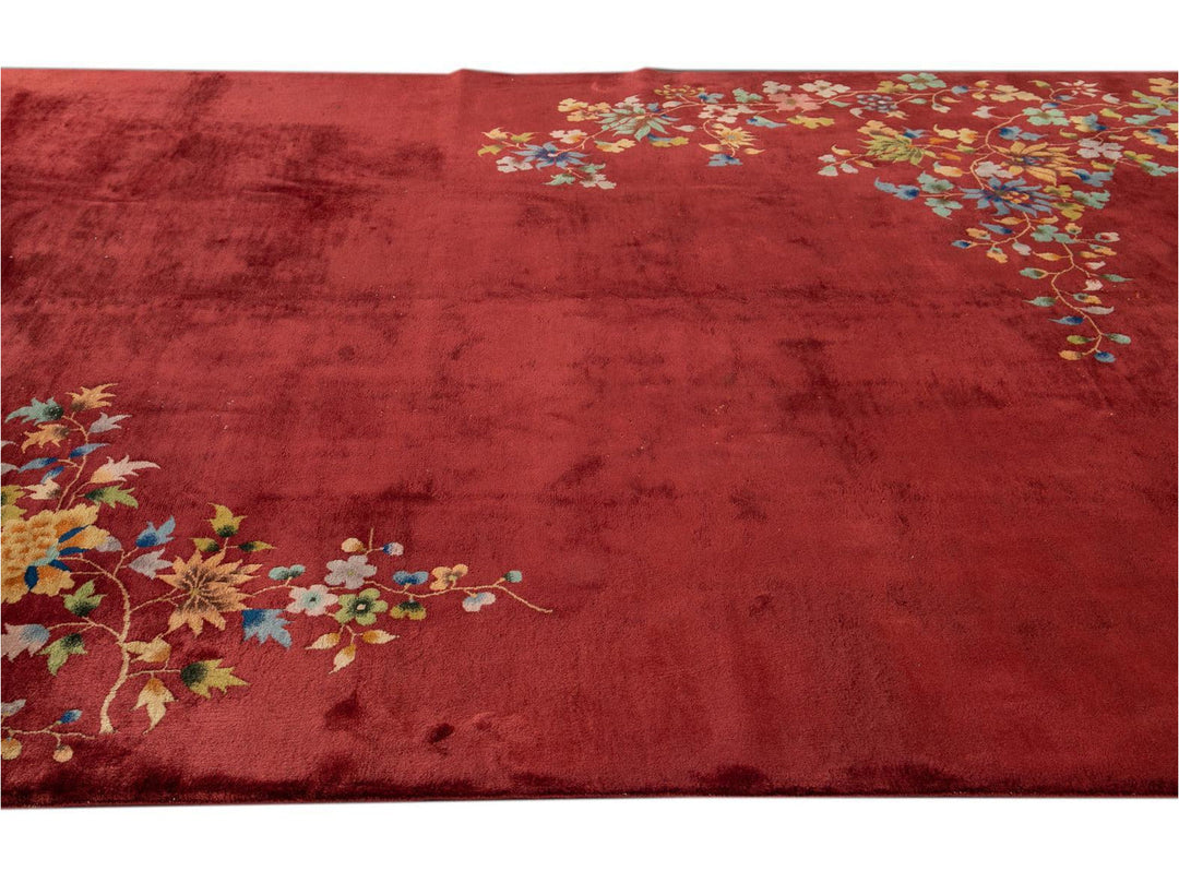 Antique Art Deco Chinese Rug 9 X 14