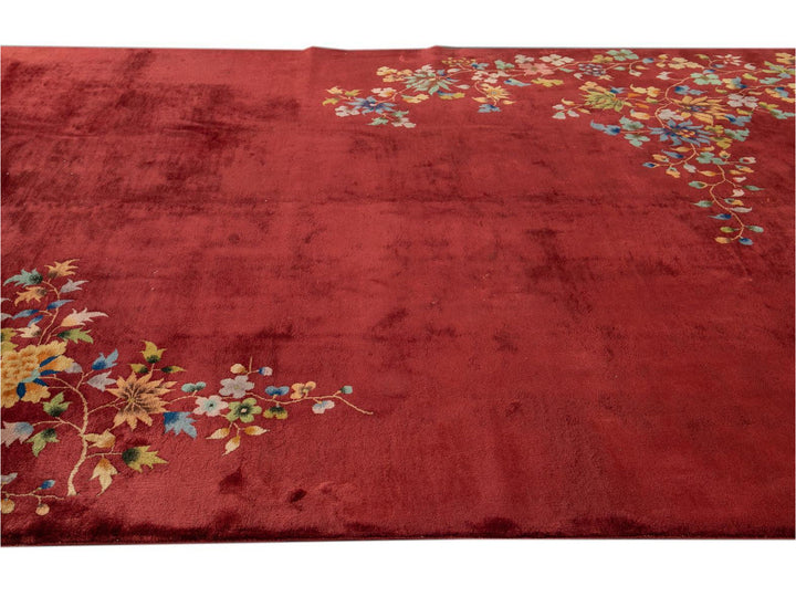 Antique Art Deco Chinese Rug 9 X 14