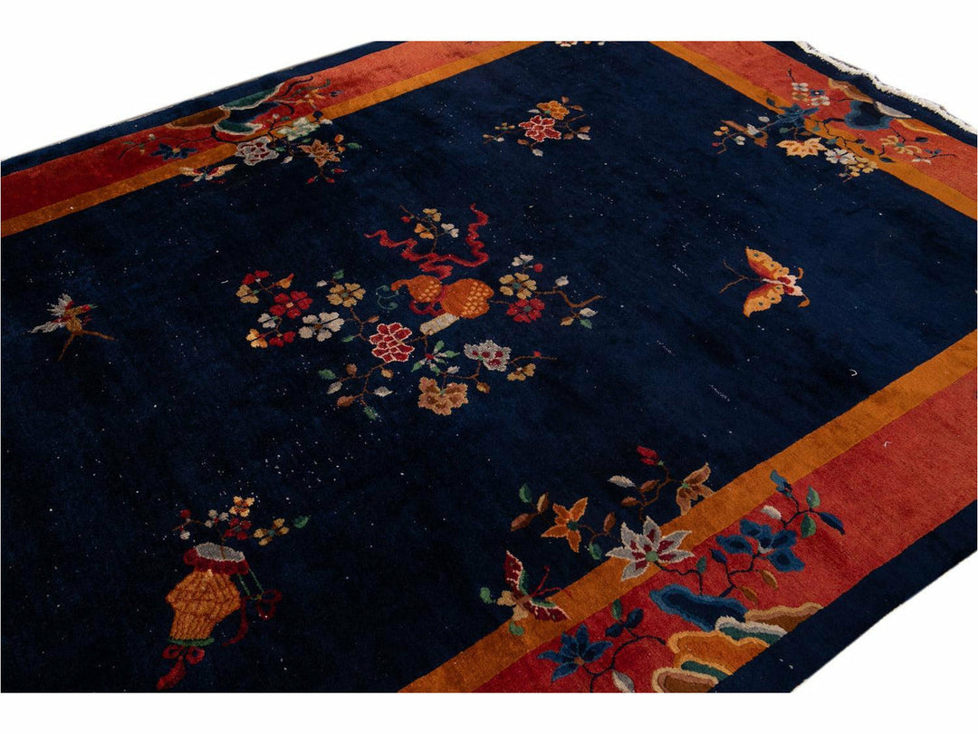 Antique Art Deco Chinese  Rug 7 X 10