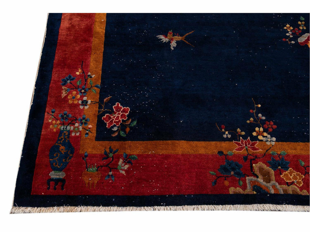 Antique Art Deco Chinese  Rug 7 X 10