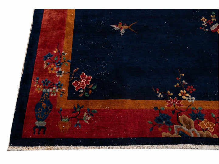 Antique Art Deco Chinese  Rug 7 X 10