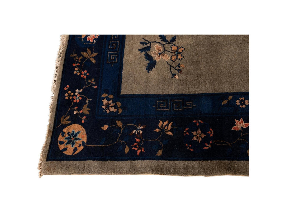 Antique Art Deco Chinese Wool Rug 9 X 12