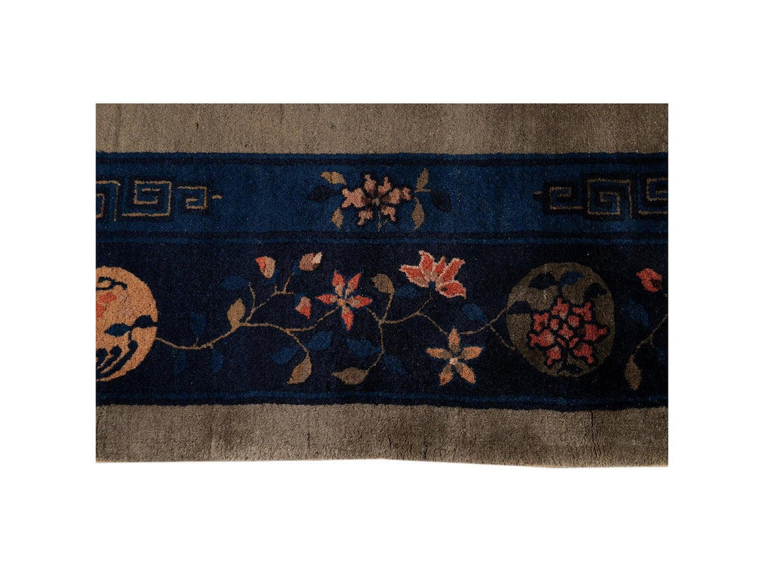 Antique Art Deco Chinese Wool Rug 9 X 12