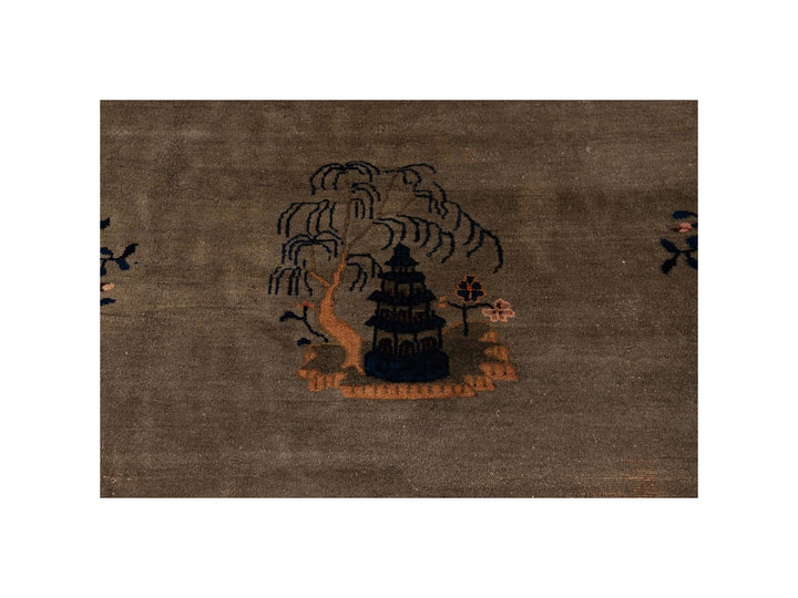 Antique Art Deco Chinese Wool Rug 9 X 12