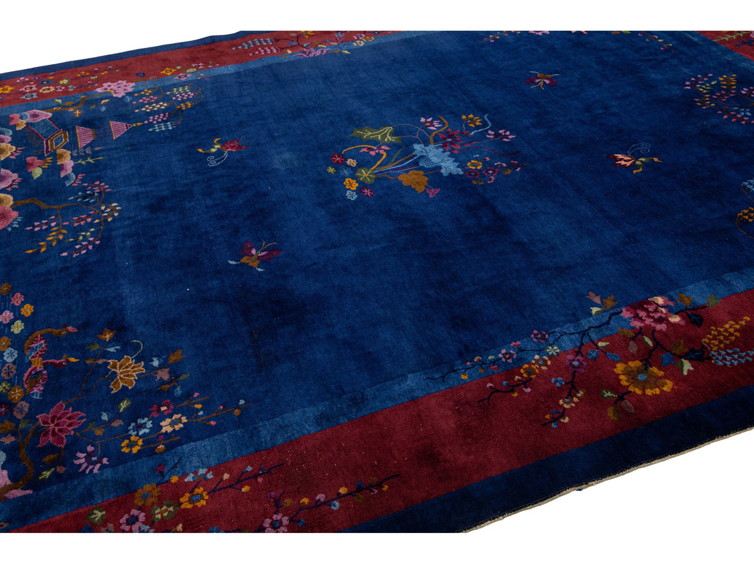 Antique Art Deco Chinese Rug 9 X 12