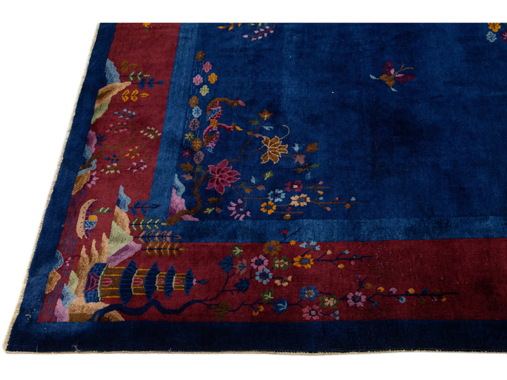 Antique Art Deco Chinese Rug 9 X 12