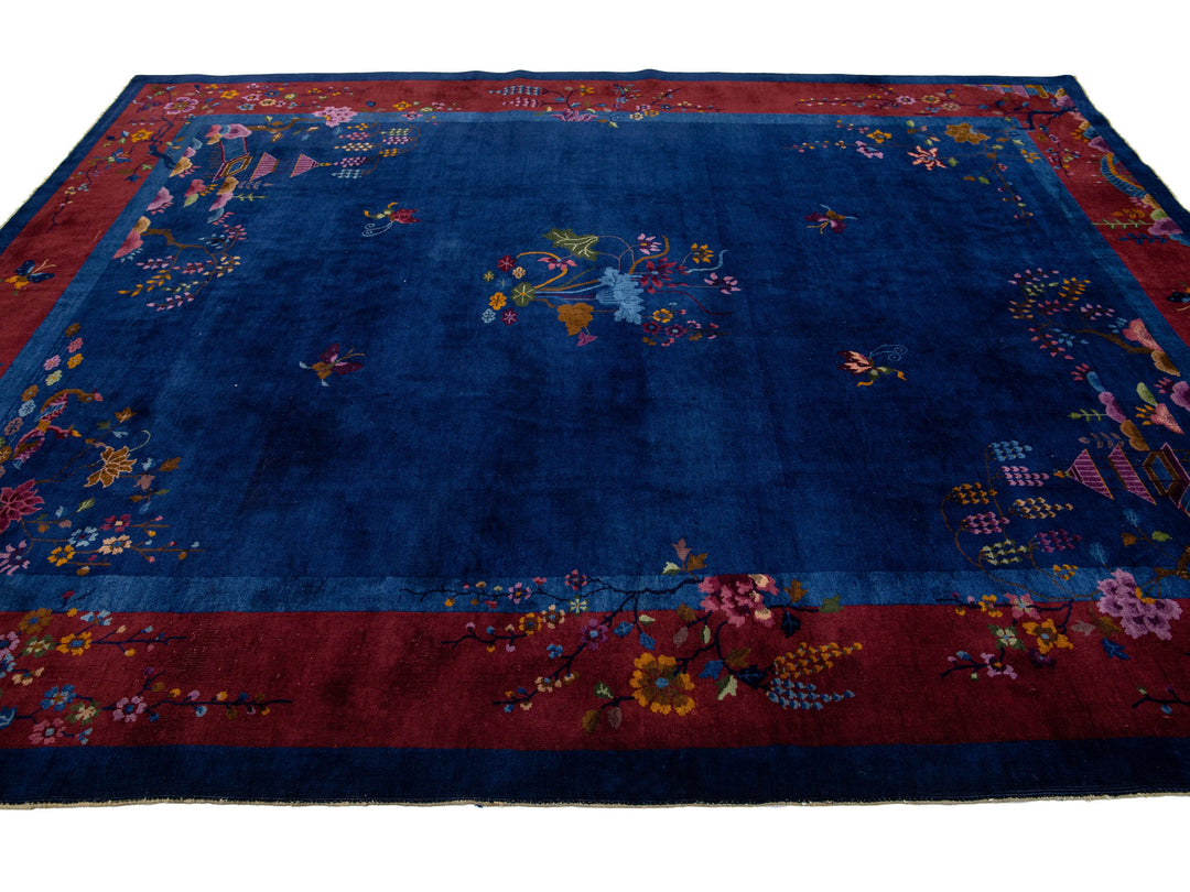 Antique Art Deco Chinese Rug 9 X 12